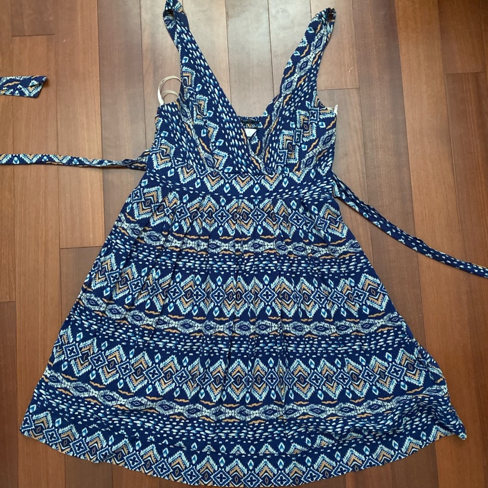 Blue and orange dress